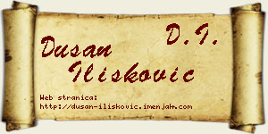 Dušan Ilišković vizit kartica